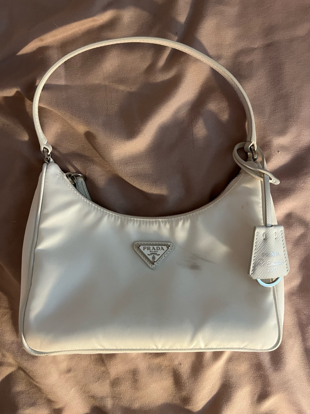 Prada Shoulder Bag with Silver Logo